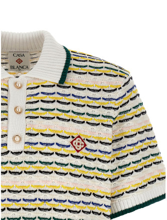 Поло CASABLANCA 'Tuck Stitch' (MSP26KW126001) #