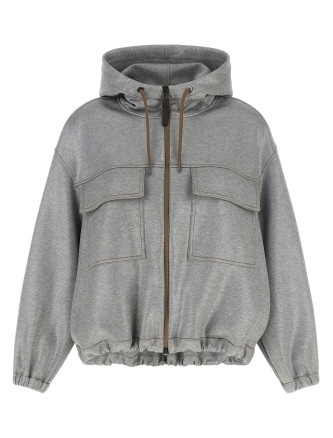 Бомбер күртеше BRUNELLO CUCINELLI 'Shiny Zipper Pull'