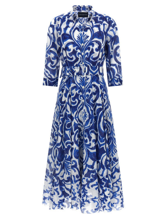 'Aster' dress (ASTERDRESSWHITECOBALTBLU) #1