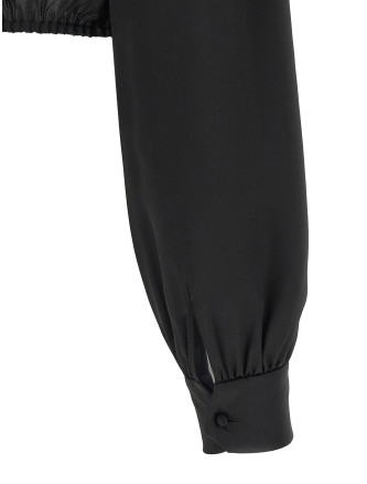 Рубашка, блузка SAINT LAURENT Lace silk shirt (853054Y7G271000) #