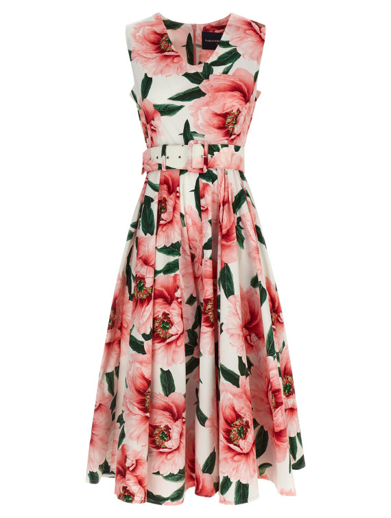 Миди SAMANTHA SUNG 'Abelia' (ABELIADRESSWHITESOFTROSE) #1