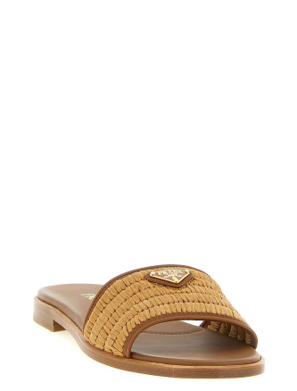 Шлепанцы PRADA Raffia slides (1XX758FB0102ACSF098L) #