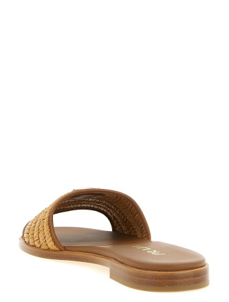 Шлепанцы PRADA Raffia slides (1XX758FB0102ACSF098L) #