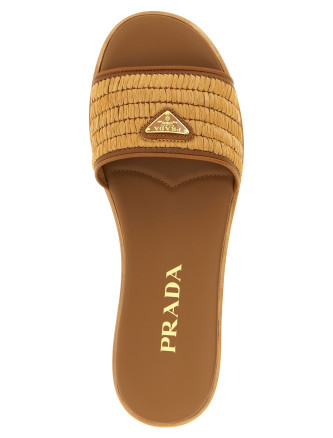 Шлепанцы PRADA Raffia slides (1XX758FB0102ACSF098L) #