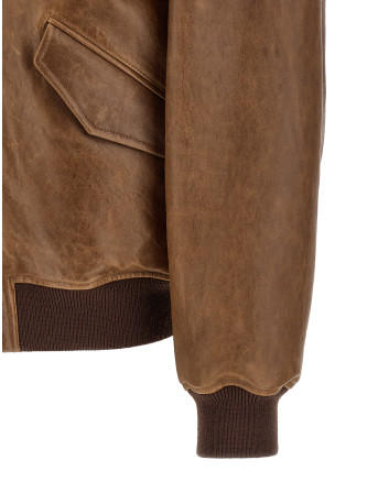 Кожаная куртка SAINT LAURENT Vintage leather bomber jacket (798521YCSX22800) #