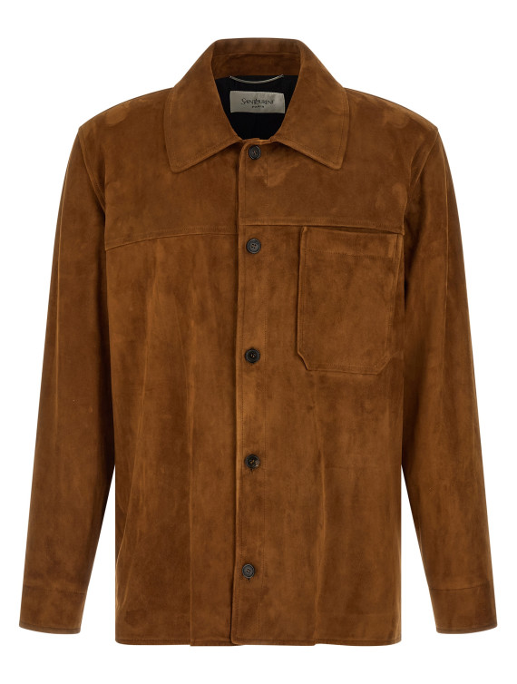Кожаная куртка SAINT LAURENT Suede overshirt (861396YCUM22705) #1