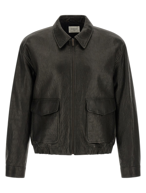 Кожаная куртка SAINT LAURENT Hammered leather bomber jacket (859948YCNF21000) #1