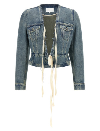 Джинсовая куртка MAISON MARGIELA Raw cut hem denim jacket