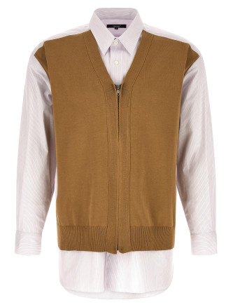 Рубашка, блузка COMME DES GARҪONS HOMME Cardigan insert shirt