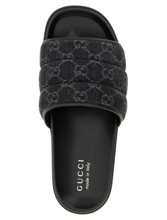 GG denim slides (838089FAFPY8473) #