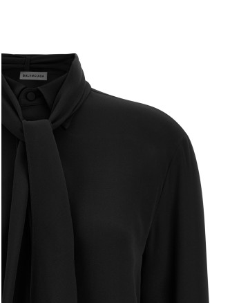 Рубашка, блузка BALENCIAGA Shirt with scarf (872329TUN131000) #