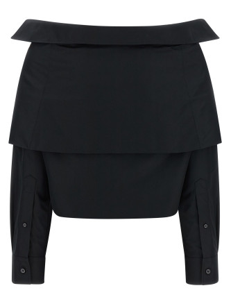 Көйлек, блузка BALENCIAGA Crop shirt off the shoulder (872123TUM201000) #