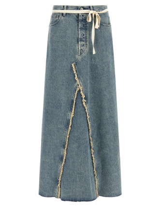 Мини MAISON MARGIELA Raw hem denim skirt