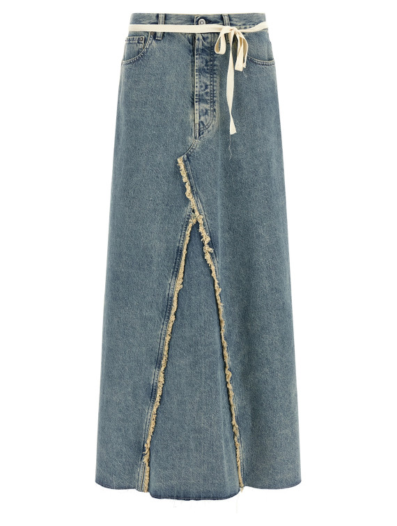 Мини MAISON MARGIELA Raw hem denim skirt (S29MI0010M30066962) #1