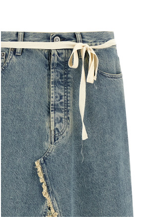 Мини MAISON MARGIELA Raw hem denim skirt (S29MI0010M30066962) #