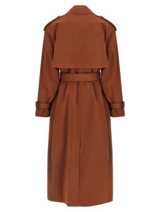 Пальто, тренч SAINT LAURENT Double-breasted trench coat (851259Y6J952089) #