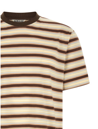 Футболка AURALEE Gradient stripes t-shirt (A26ST02GJFADEBROWNSTRIPE) #