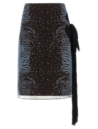 Миди FERRAGAMO Georgette skirt