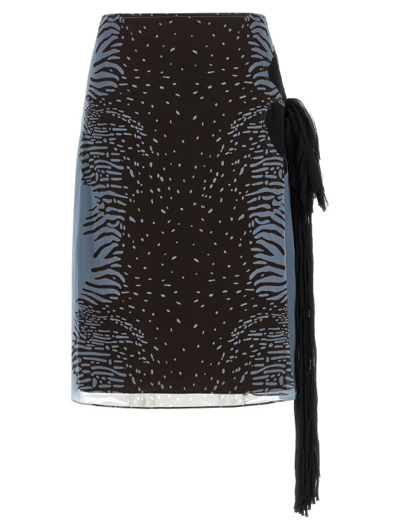 Georgette skirt (793912WASHEDDENIMEXPRESSO) #1