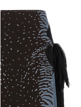 Georgette skirt (793912WASHEDDENIMEXPRESSO) #