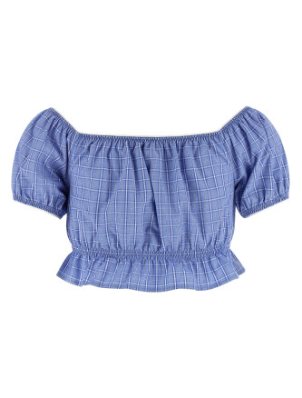 Повседневный топ MIU Check crop top (MT2188SOOO183AF0076) #