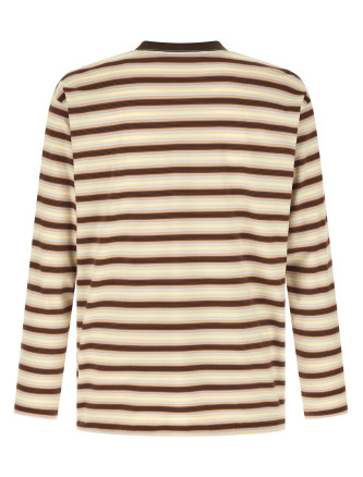 Футболка AURALEE Gradient stripes t-shirt (A26SP01GJFADEBROWNSTRIPE) #