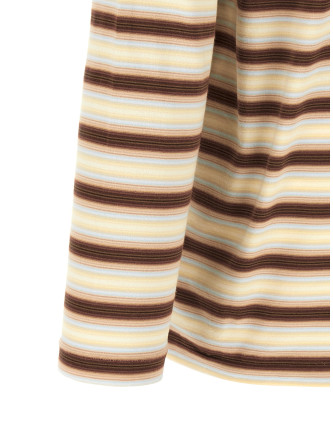 Футболка AURALEE Gradient stripes t-shirt (A26SP01GJFADEBROWNSTRIPE) #