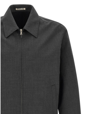 Повседневная куртка AURALEE Tropical wool jacket (A26SB02WBTOPCHARCOAL) #