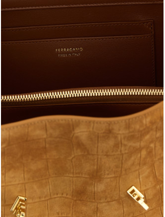 Сумка на плечо FERRAGAMO 'Hug Soft (M)' (792869NATURALE) #