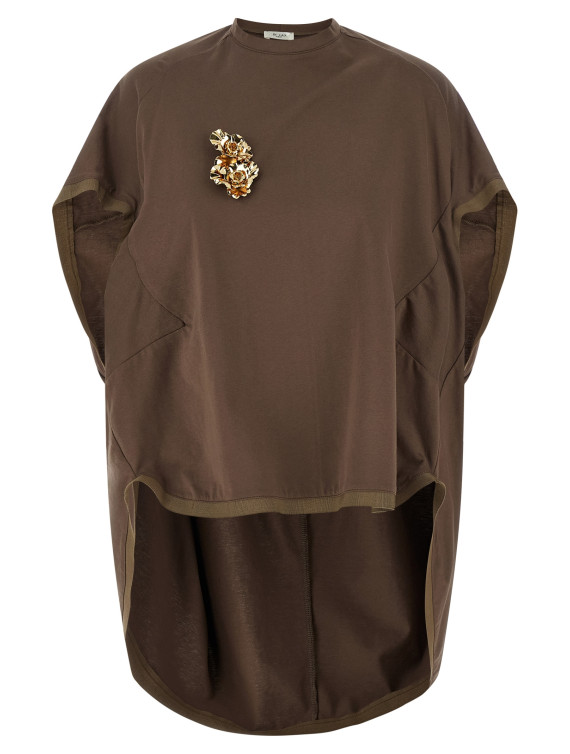 Double pin t-shirt (T92MARRONE) #1