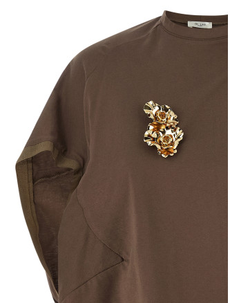 Double pin t-shirt (T92MARRONE) #