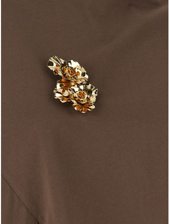 Double pin t-shirt (T92MARRONE) #