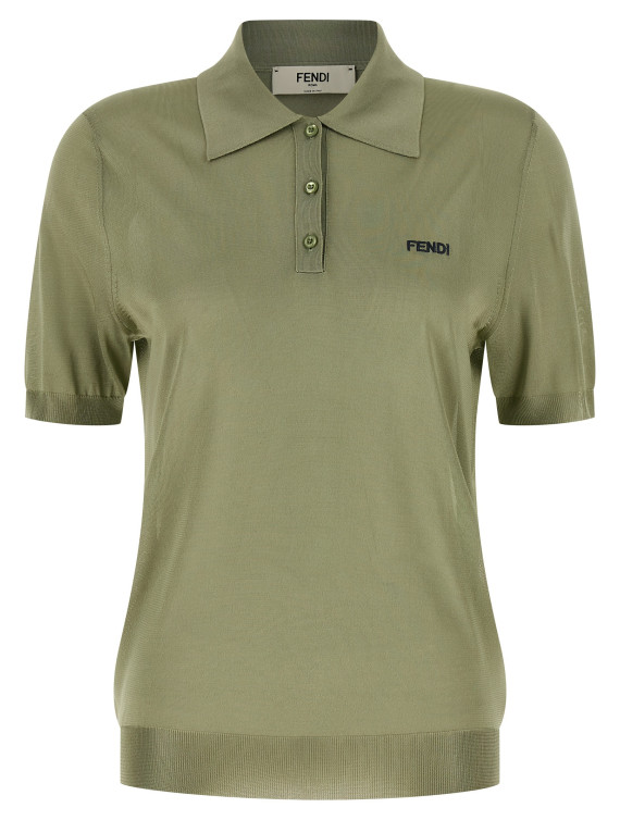 Поло FENDI Shiny viscose polo shirt (FZXE82AW4VF1UKL) #1