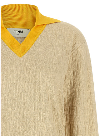 Свитер, кардиган FENDI FF jacquard sweater (FZXE95AW4SF0WC4) #