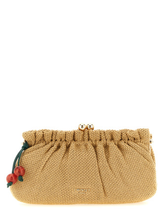 Клатч TWIN SET Braided raffia clutch