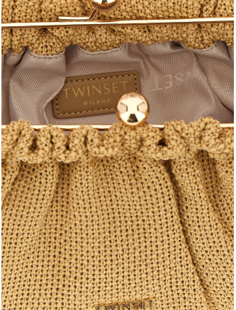 Клатч TWIN SET Braided raffia clutch (261TD828000193) #