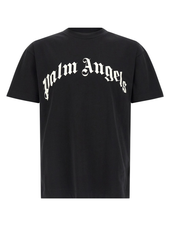 Футболка PALM ANGELS 'Curved Logo' (PMAA109S26JER00G10031003) #1