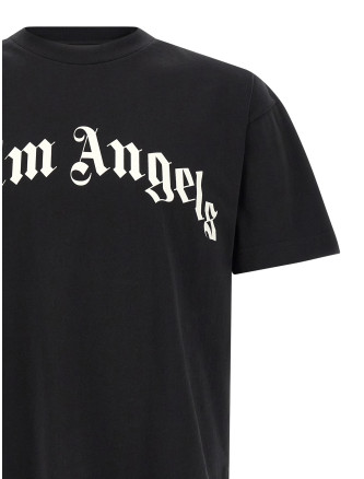 Футболка PALM ANGELS 'Curved Logo' (PMAA109S26JER00G10031003) #