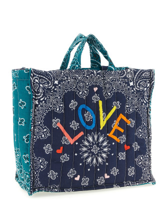 Medium 'Cabas' shopping bag (MIDCABASNAVYPETROLE) #