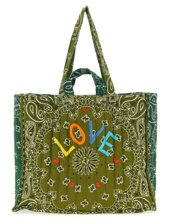 'Cabas' maxi shopping bag (MAXCABASGREENBRONZE) #1
