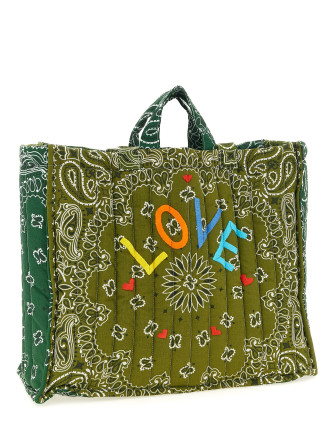 'Cabas' maxi shopping bag (MAXCABASGREENBRONZE) #
