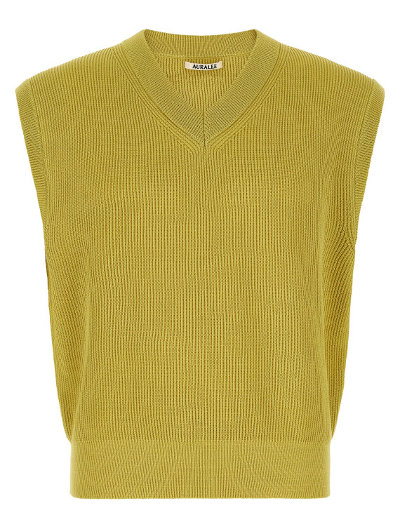Жилет AURALEE Ribbed knit vest (A26SV02SYDUSTYYELLOW) #1