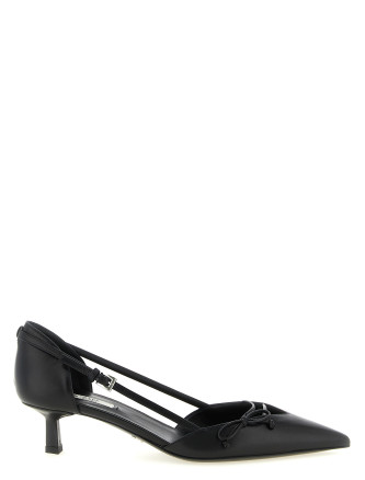 Низкие каблуки PRADA Open pumps