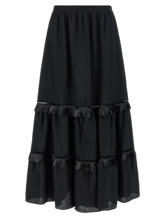 Мини KITON Fringed skirt (D61215H0969003001) #1