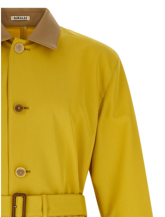 Пальто, тренч AURALEE 'Wool Max Canvas' (A26SC01WCMUSTARDYELLOW) #