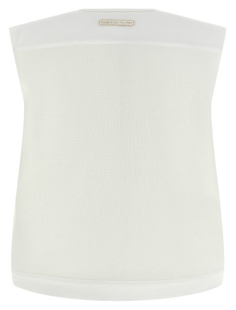 Жилет FABIANA FILIPPI Denim and knit vest (GCD276F657M137VR1) #