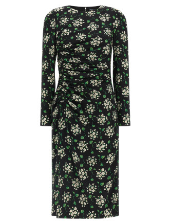 Миди DOLCE & GABBANA Flower print dress