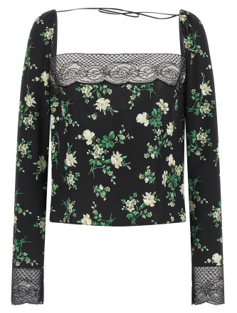 Вечерний топ DOLCE & GABBANA Flower print top