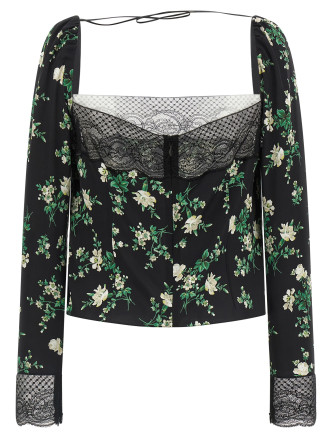 Вечерний топ DOLCE & GABBANA Flower print top (F7BQ1TFSA9GHX6BZ) #