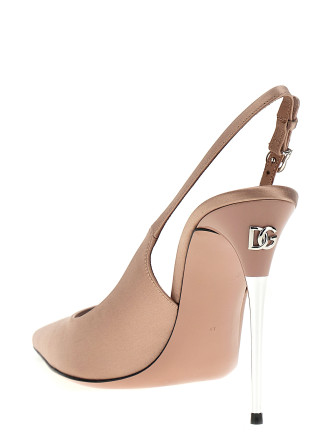 Обувь на каблуке DOLCE & GABBANA Satin slingbacks (CG0776A76308H056) #